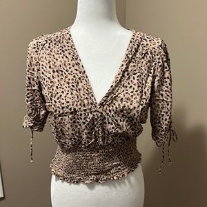 abercrombie animal print blouse (never worn)